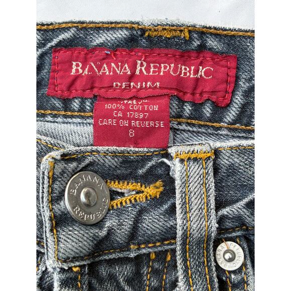 Banana Republic Distressed Black Denim Women's Jeans SIZE 8 - Picture 6 of 10